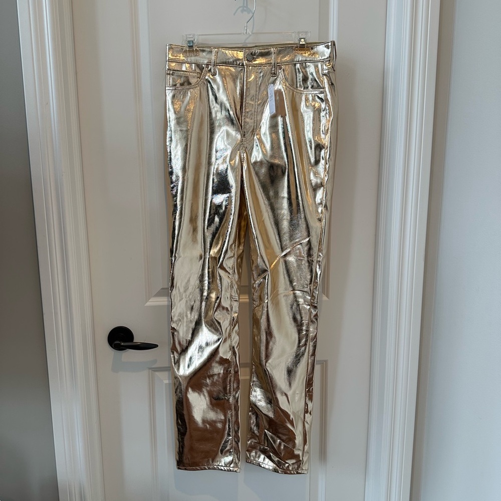 Shiny Gold Metallic Pants